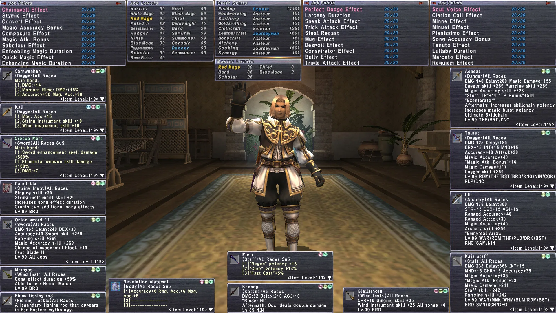 Hume Male FFXI account preview