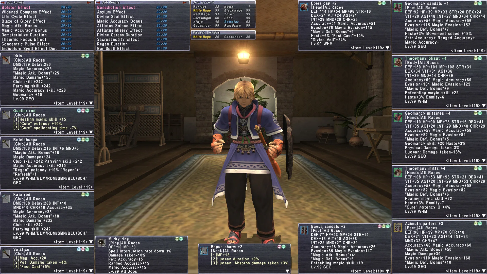 Hume Male Geomancer FFXI account screenshot 1