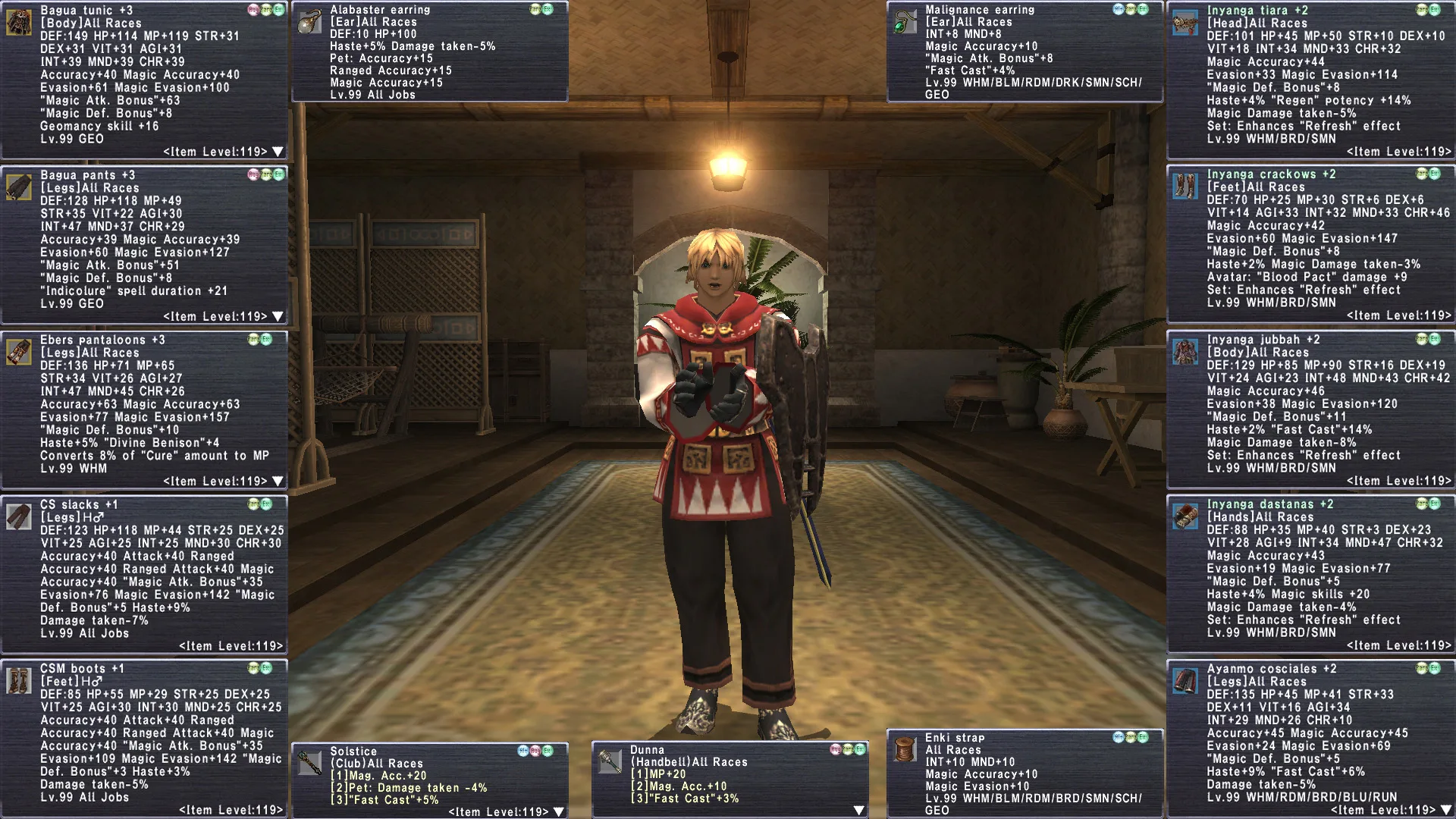 Hume Male Geomancer FFXI account screenshot 2